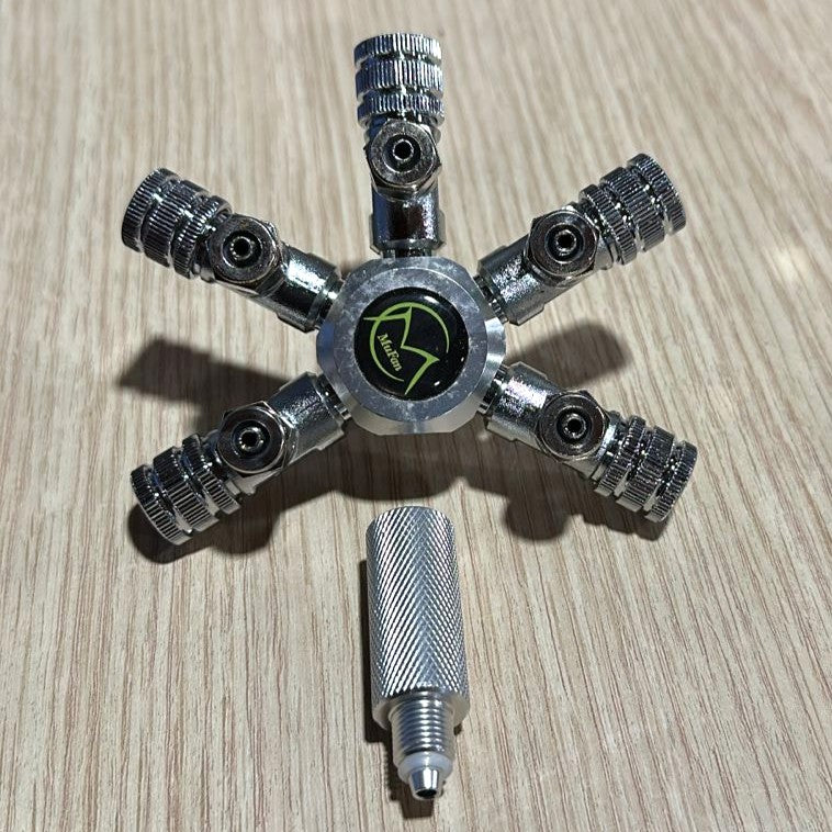 Mufan 5-Way CO2 Splitter Valve Distributor – Precision Control for Multiple Aquariums