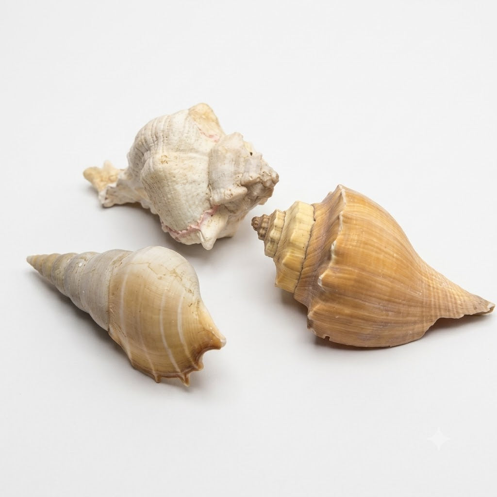 Premium Natural Sea Shell Assortment (3 Unique Varieties)