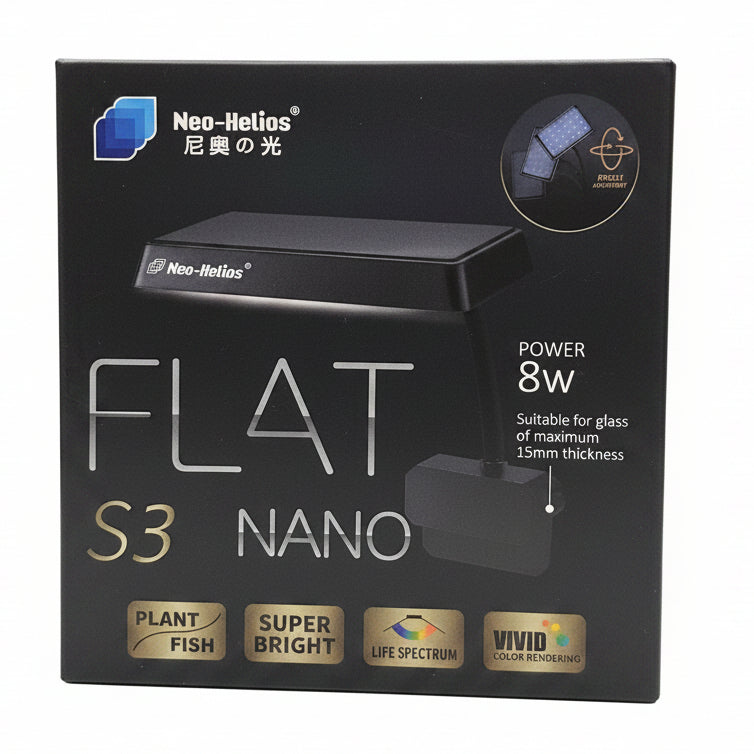 Neo Helios Flat Nano S3  8W Full Spectrum LED Light for Planted Aquarium