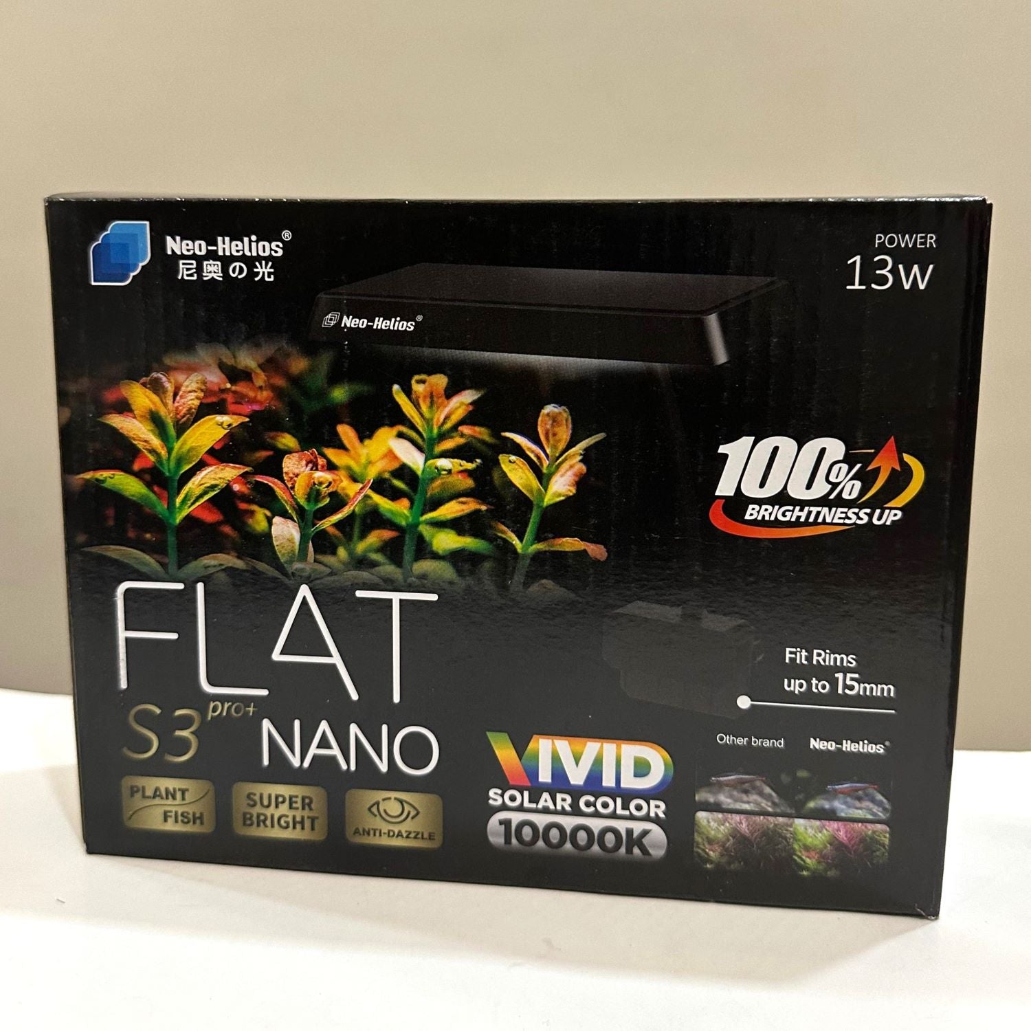 Neo Helios Flat Nano S3 Pro+ 13W Full Spectrum 10000K LED Light for Planted Aquarium - 5