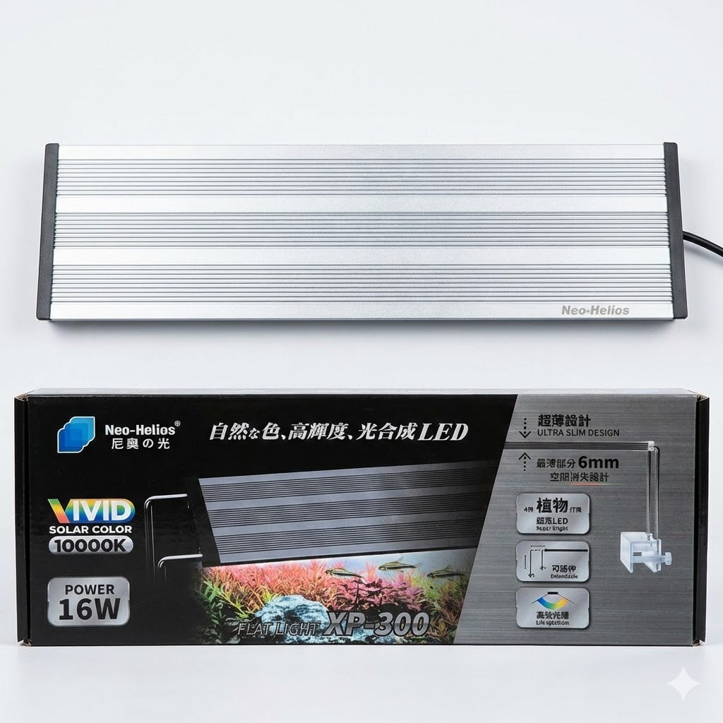 Neo-Helios XP-300 Flat LED Light (16W) – Ultra-Slim Full Spectrum Planted Aquarium Light