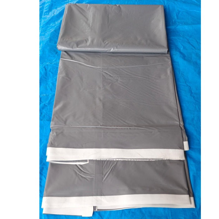 4.57 x 4.57 Meter 15 x 15 Feet 350 GSM Rectangular PVC Coated Nylon Grey color Sheet for Fish Pond - 5