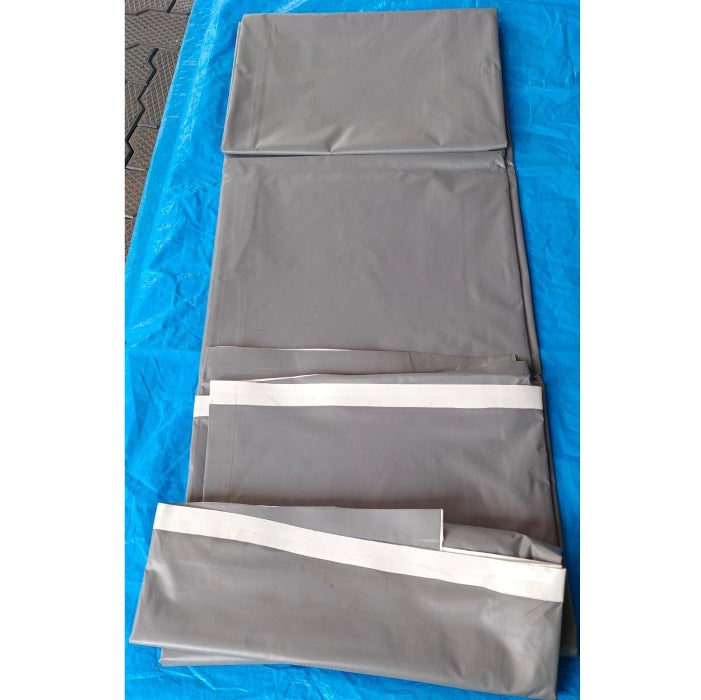 5 x 3 meter 350 GSM Rectangular PVC Coated Nylon Grey color Sheet for Fish Pond - 4