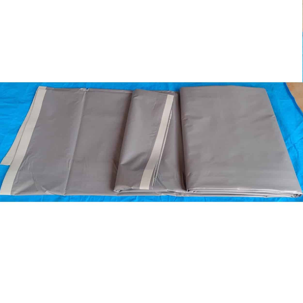 5 x 3 meter 350 GSM Rectangular PVC Coated Nylon Grey color Sheet for Fish Pond - 3