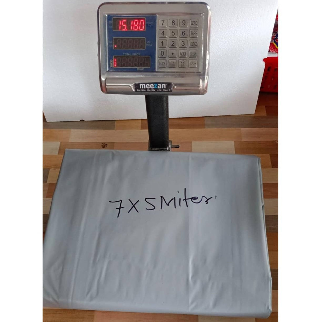 7 x 5 meter 350 GSM Rectangular PVC Coated Nylon Grey color Sheet for Fish Pond