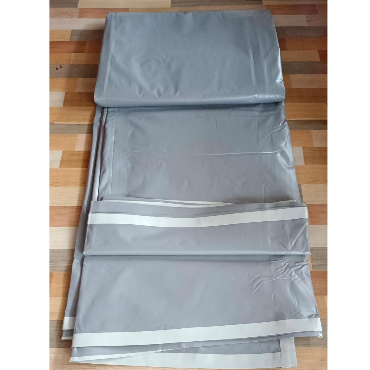 6 x 4 meter 350 GSM Rectangular PVC Coated Nylon Grey color Sheet for Fish Pond - 4