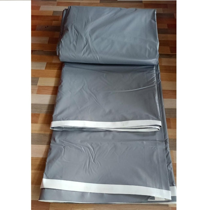 9 x 6 meter 350 GSM Rectangular PVC Coated Nylon Grey color Sheet for Fish Pond - 3