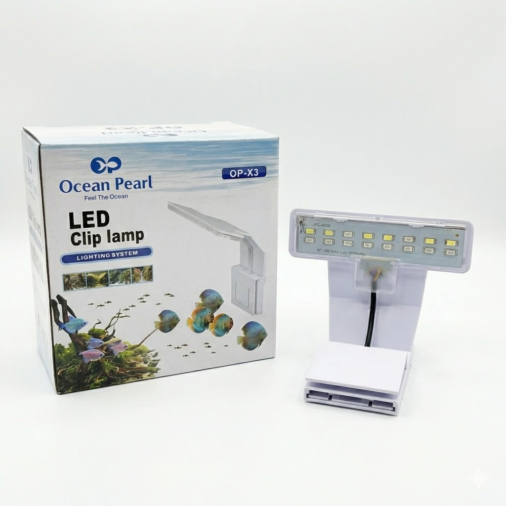 Ocean Pearl OP-X3 Ultra-Thin LED Clip Lamp – 3-Mode Lighting System