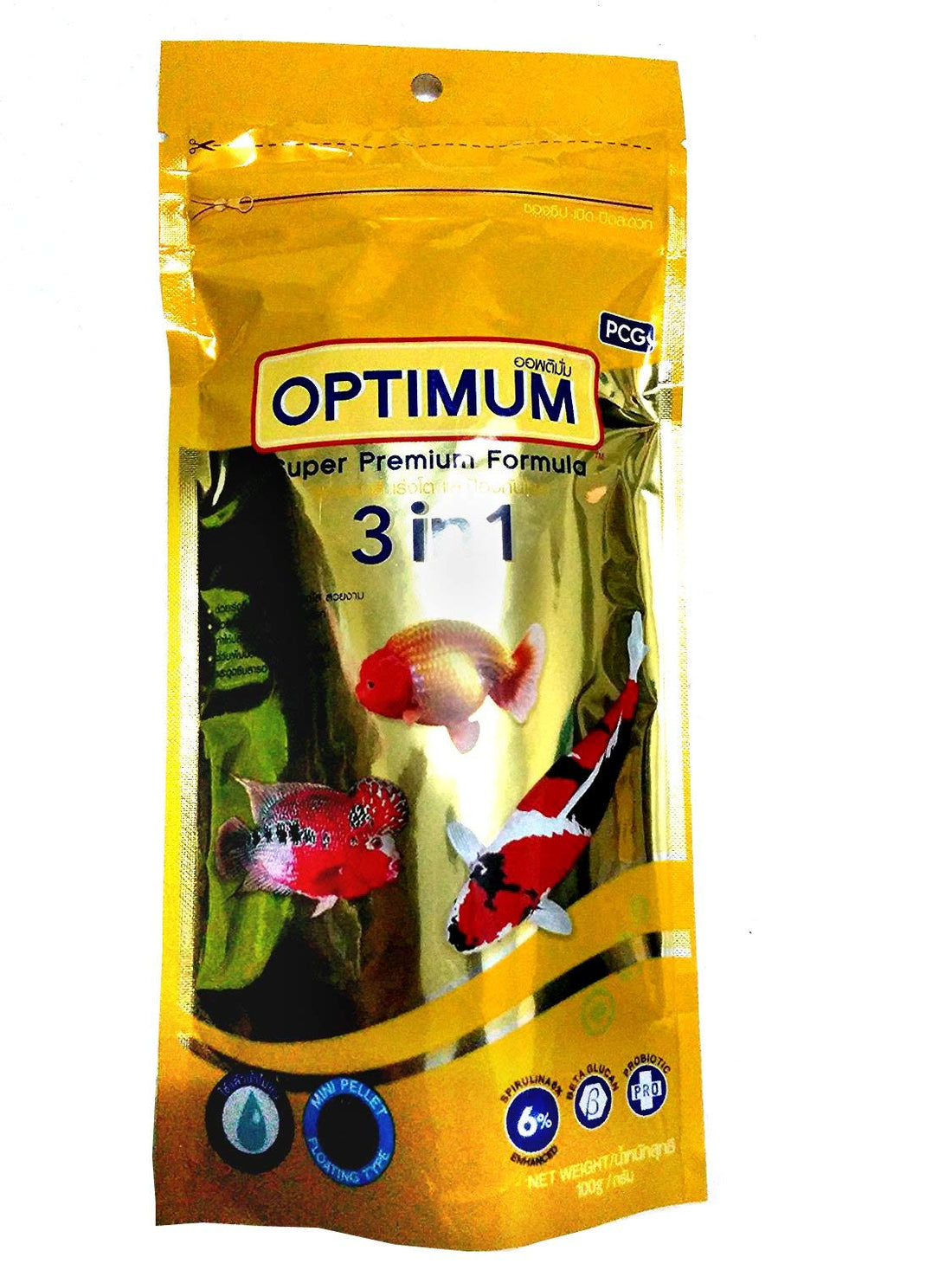 Optimum 3 in 1 Super Premium Fish Feed 100 grams