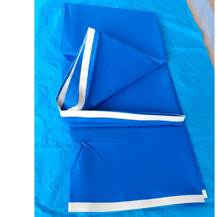 5 x 3 meter 350 GSM Rectangular PVC Coated Nylon Blue color Sheet for Fish Pond - 3