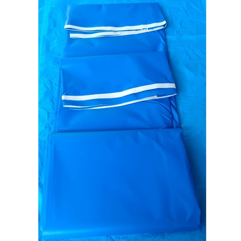 6 x 4 meter 350 GSM Rectangular PVC Coated Nylon Blue color Sheet for Fish Pond - 4