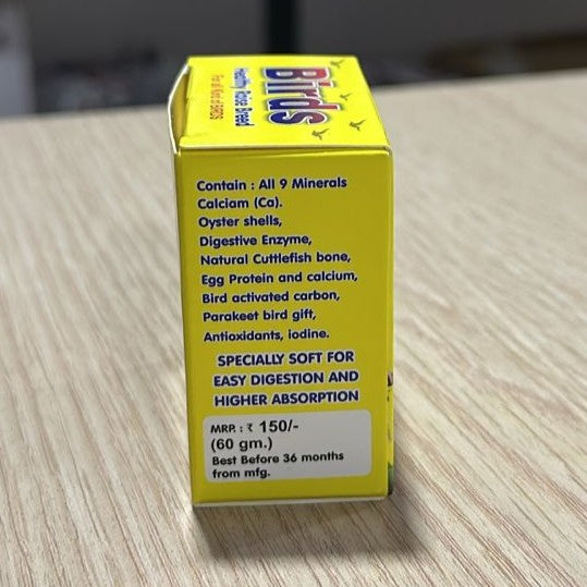 Pablo's Mineral Block 100% Natural Calcium Enriched Bird Supplement 60 grams