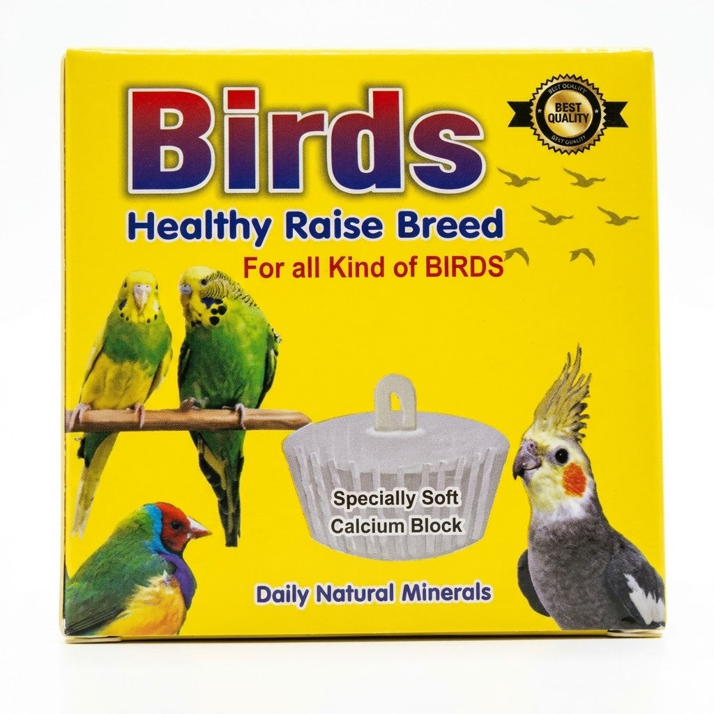 Pablo's Mineral Block 100% Natural Calcium Enriched Bird Supplement 60 grams