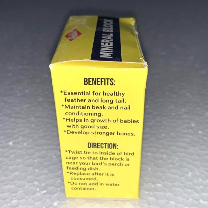 Pablo's Mineral Block 100% Natural Calcium Enriched Bird Supplement 60 grams - 2