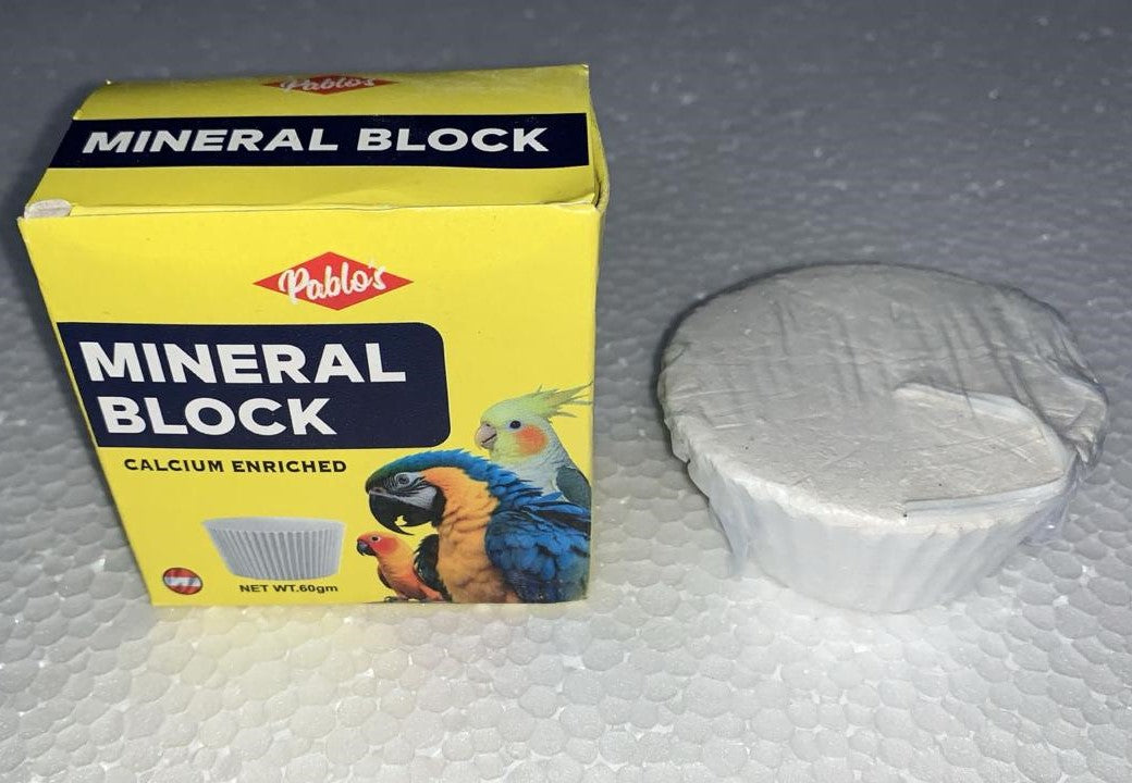 Pablo's Mineral Block 100% Natural Calcium Enriched Bird Supplement 60 grams - 4