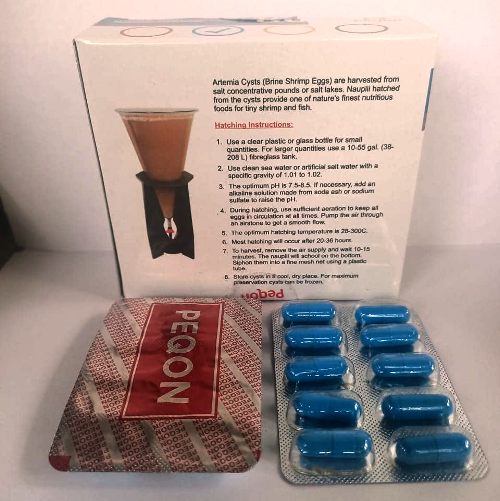 Peqon Artemia Cysts (Brine Shrimp Eggs) - 10 Capsules Strip - 2