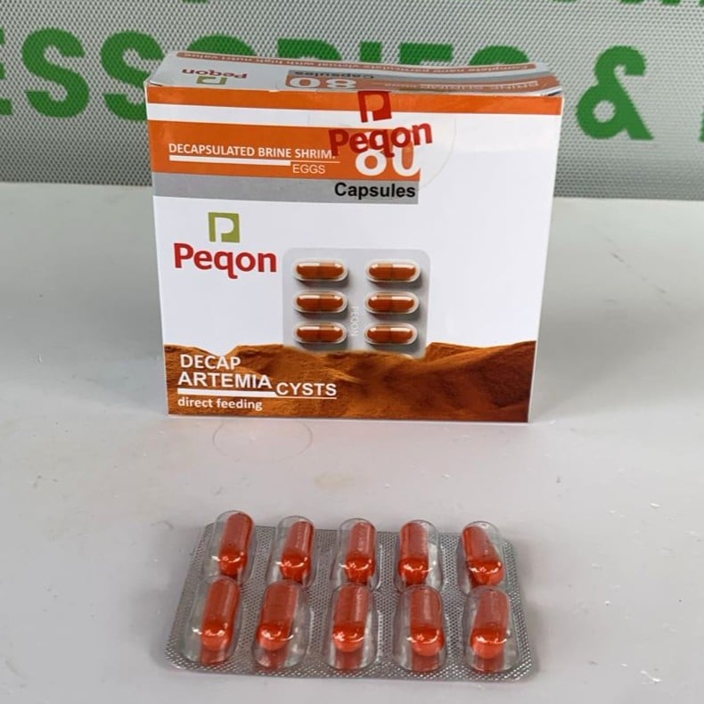 Peqon Decapsulated Brine Shrimp Eggs - 10 capsule Strip- Ready-to-Feed