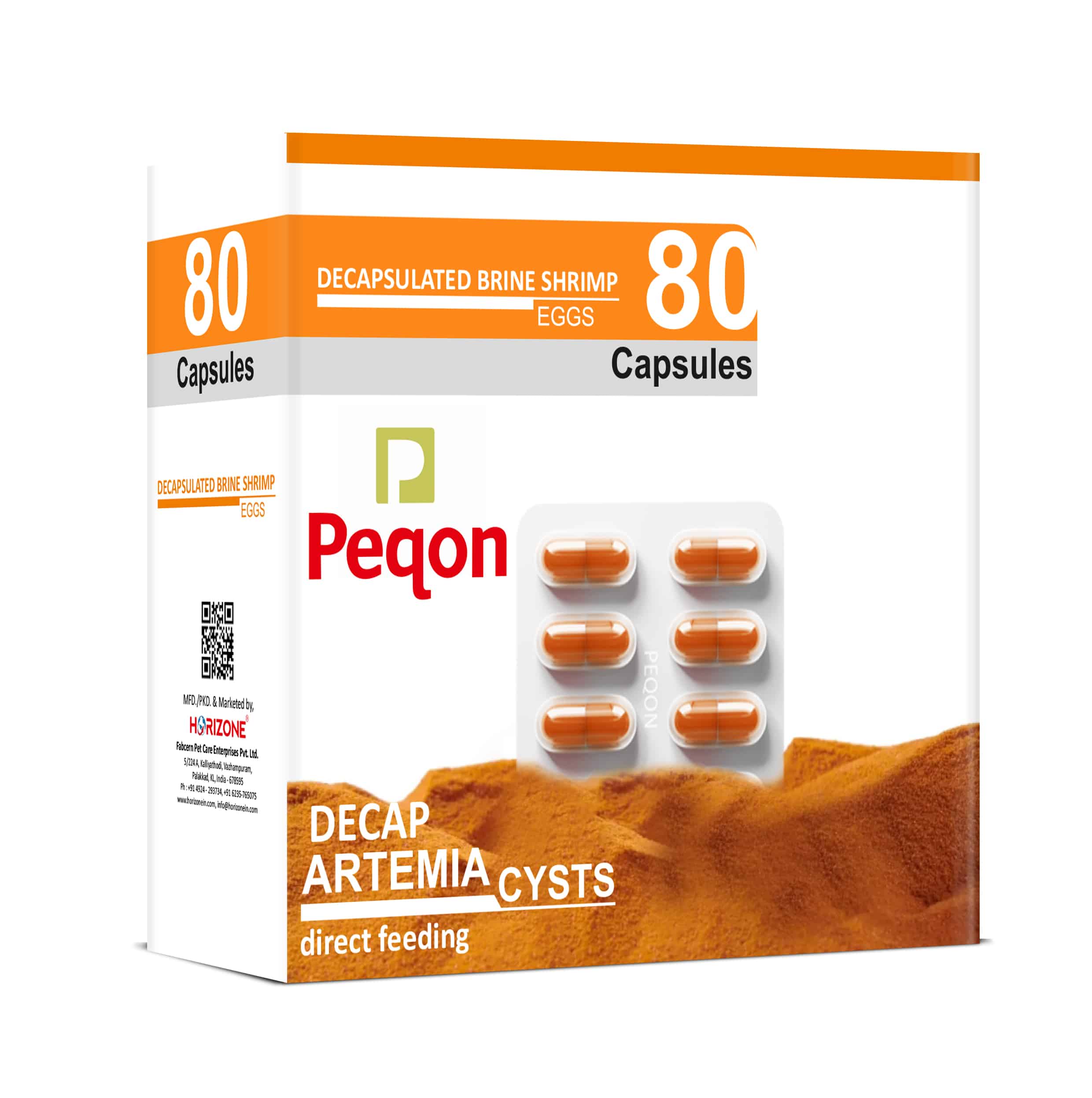 Peqon Decapsulated Brine Shrimp Eggs - 10 capsule Strip- Ready-to-Feed
