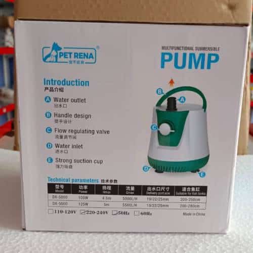 Pet Rena DX-5500 | 125 watts Aquarium Submersible Water Pump - 8