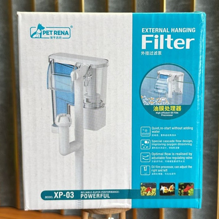 Pet Rena XP-03 Aquarium Hang-On Filter (2.5W) – 160L/H with Surface Skimmer - 4