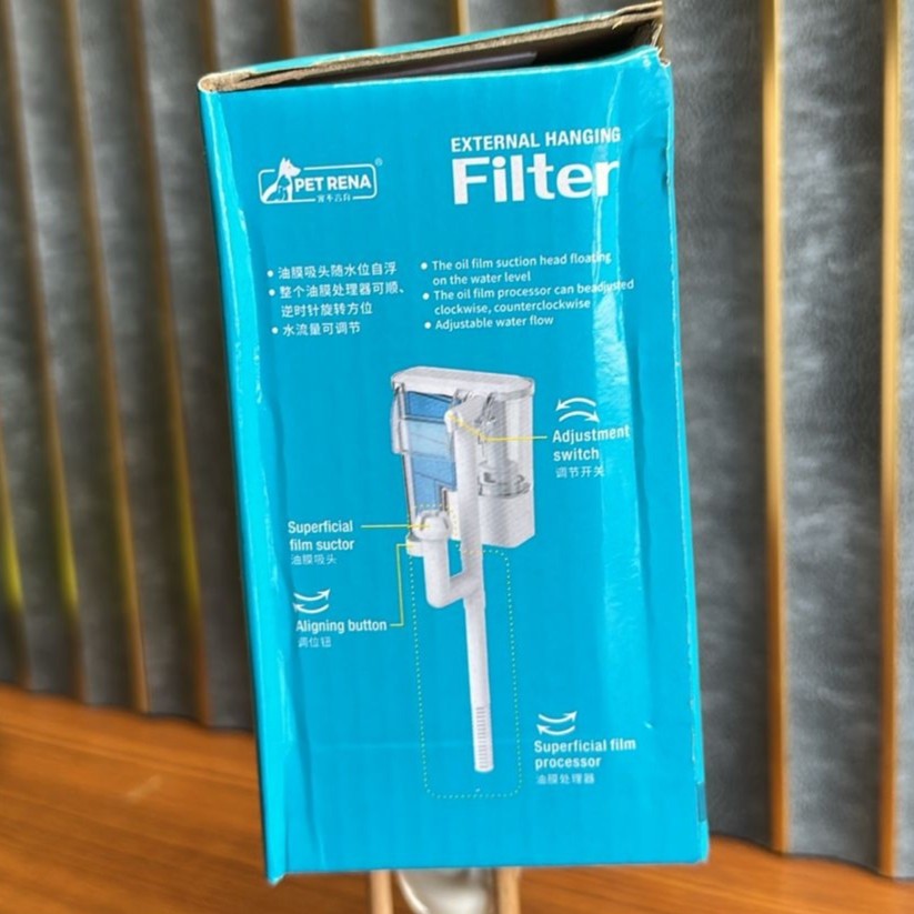 Pet Rena XP-03 Aquarium Hang-On Filter (2.5W) – 160L/H with Surface Skimmer - 6