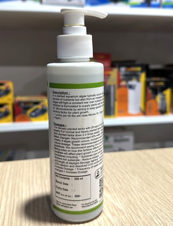 Prakruthi MICRO Aquarium Plant Fertilizer (250 ml)