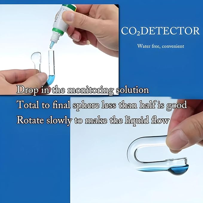 Premium Glass CO2 Drop Checker & Indicator Reagent Set (15ml)