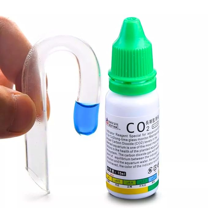 Premium Glass CO2 Drop Checker & Indicator Reagent Set (15ml)