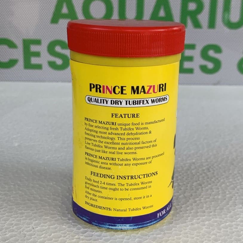 Prince Mazuri Dry Tubifex worms 20 gram bottle - 3