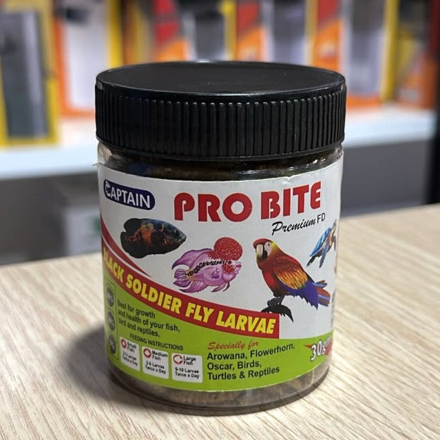 Pro Bite Black soldier Fly Larvae 30 gram bottle