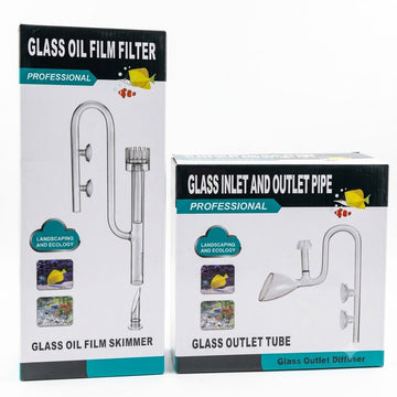 Professional 16mm Glass Lily Pipe Set with Surface Skimmer