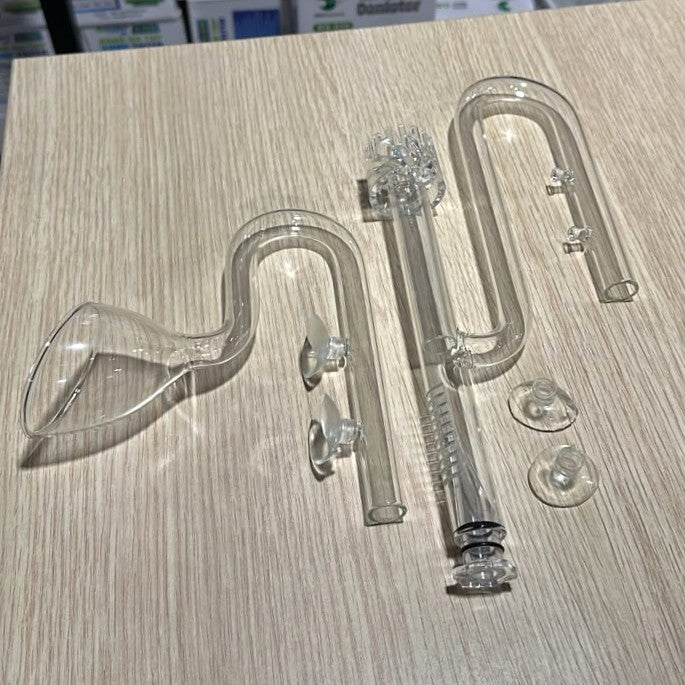 Professional 16mm Glass Lily Pipe Set with Surface Skimmer