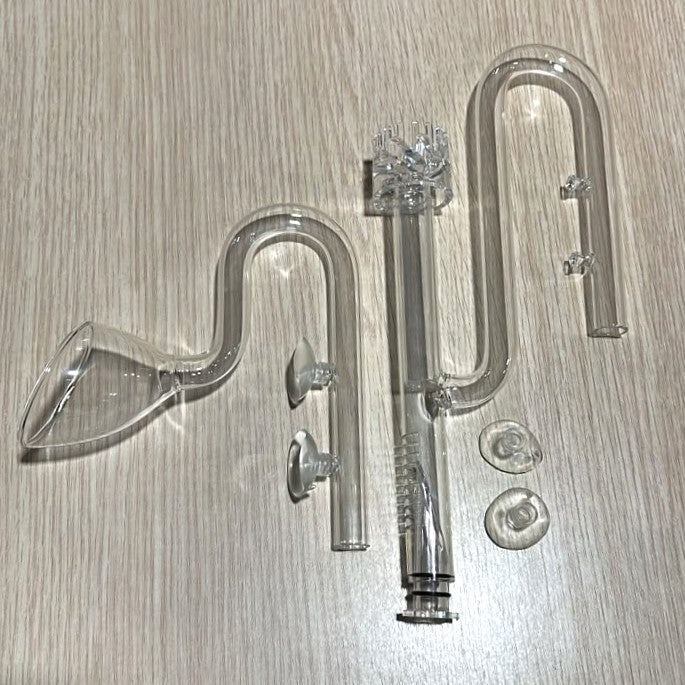 Professional 16mm Glass Lily Pipe Set with Surface Skimmer