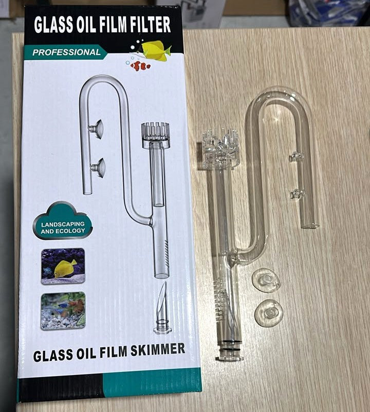 Professional 16mm Glass Lily Pipe Set with Surface Skimmer