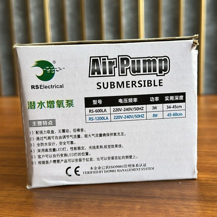 RS Electrical RS-1200LA Submersible LED Air Pump (8W) – Oxygenator with LED Light - 5