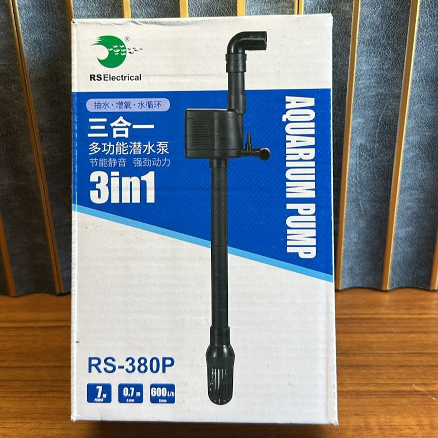 RS Electrical RS-380P Aquarium Submersible Pump (7W) – 3-in-1 Top Filter - 5