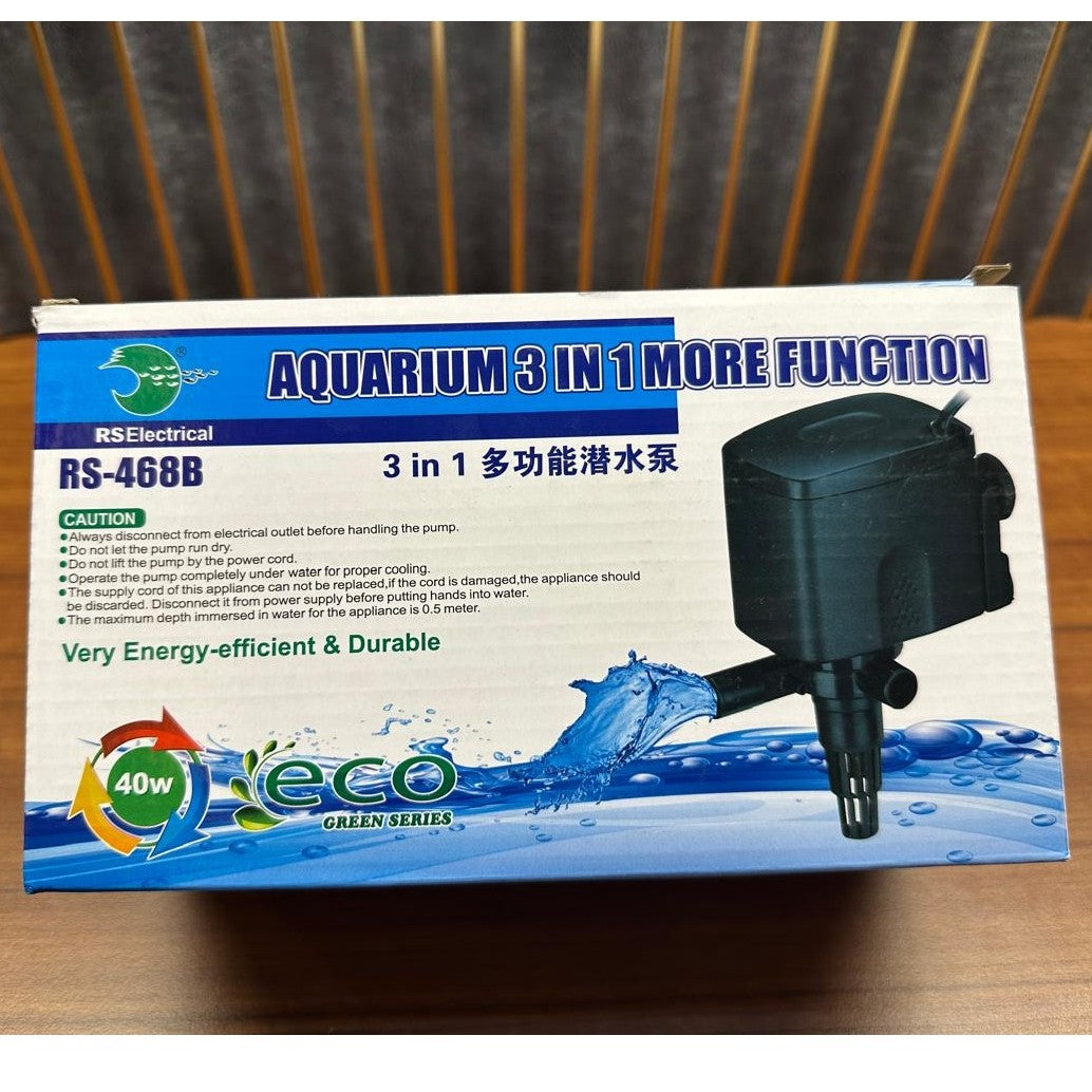 RS Electrical RS-468B Aquarium Power Head (40W) – 2400L/H 3-in-1 Submersible Pump