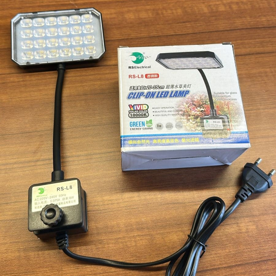 RS Electrical RS-L8 Clip-On LED Lamp (8W) – 10000K High-Brightness Light for Aquariums - 5