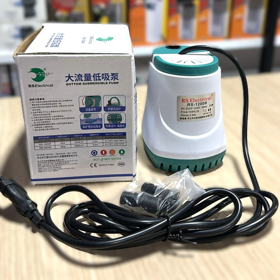 RS Electrical RS-1200R Bottom Suction Submersible Pump (20W, 1200 L/H)