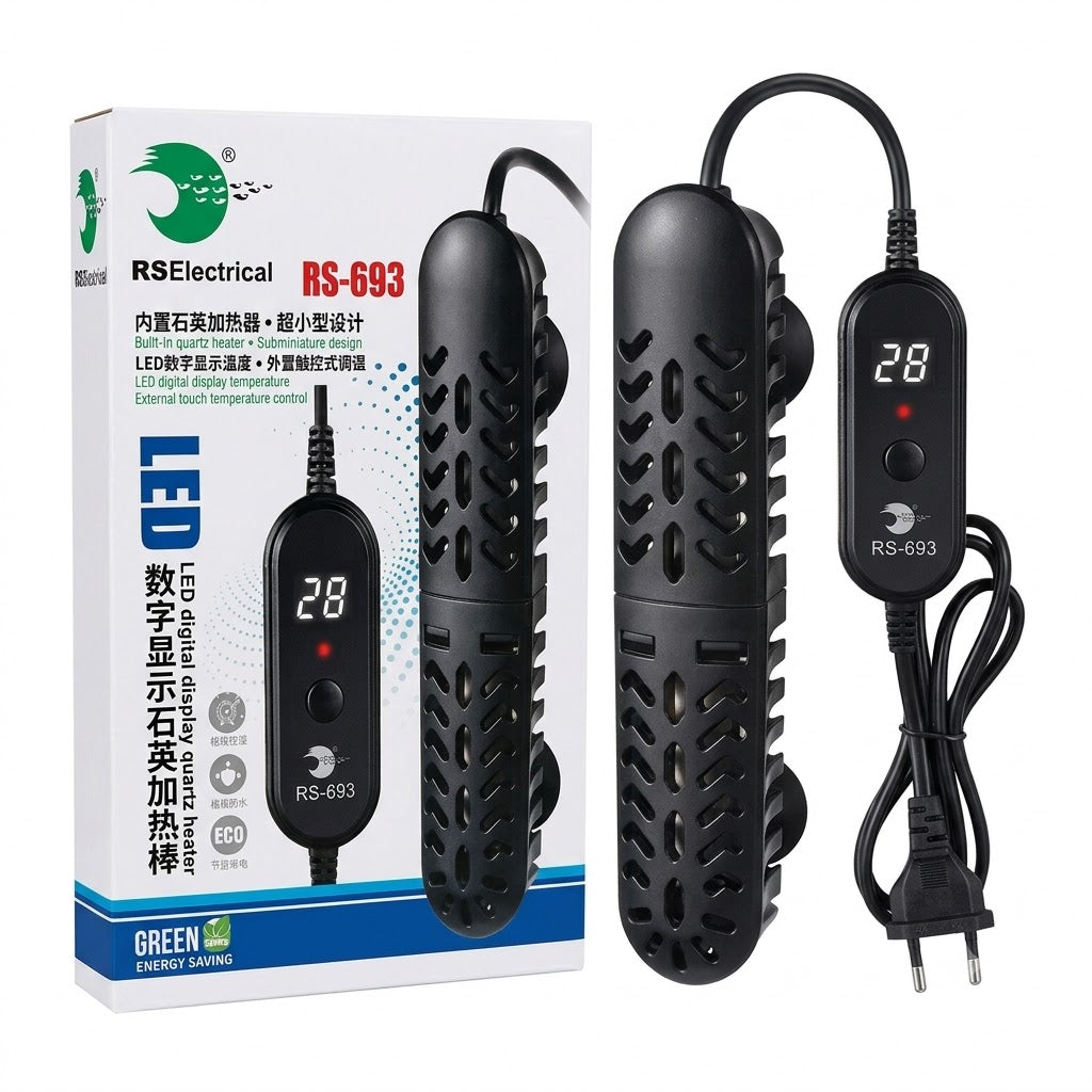 RS Electrical RS-693 LED Display Quartz Aquarium Heater (75W)