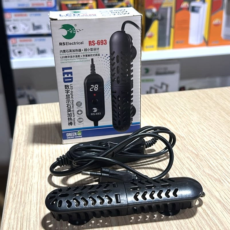 RS Electrical RS-693 LED Display Quartz Aquarium Heater (75W)