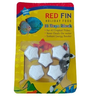 Red Fin Holiday Food 5 pcs per Packet For All tropical Fishes