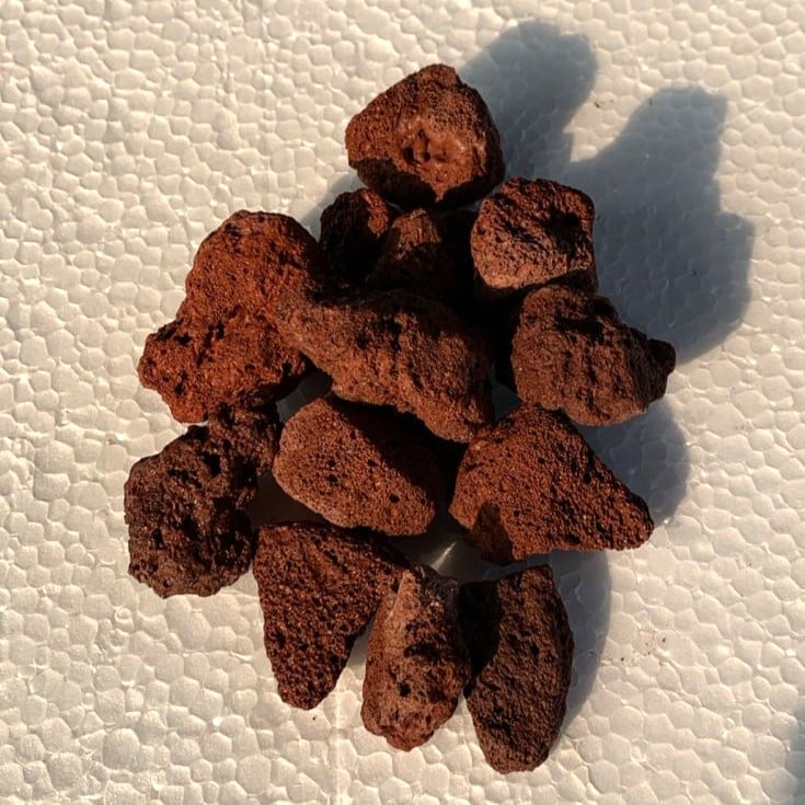 Red Lava Rock 2 to 5 cm Volcanic Stones 1kg Decorative Rocks for Aquarium - 3