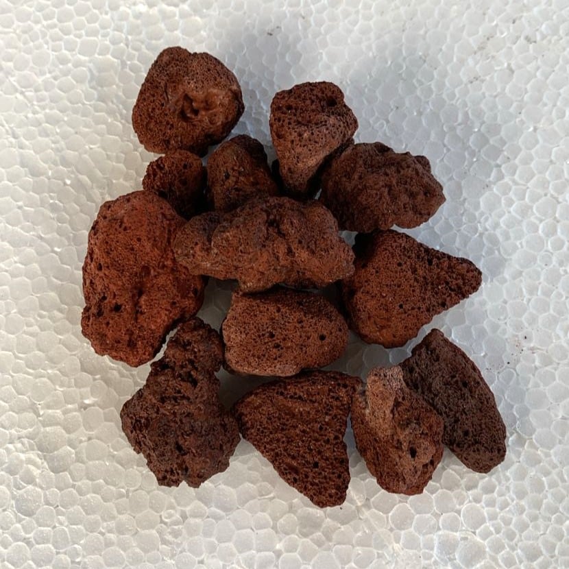 Red Lava Rock 2 to 5 cm Volcanic Stones 1kg Decorative Rocks for Aquarium - 2