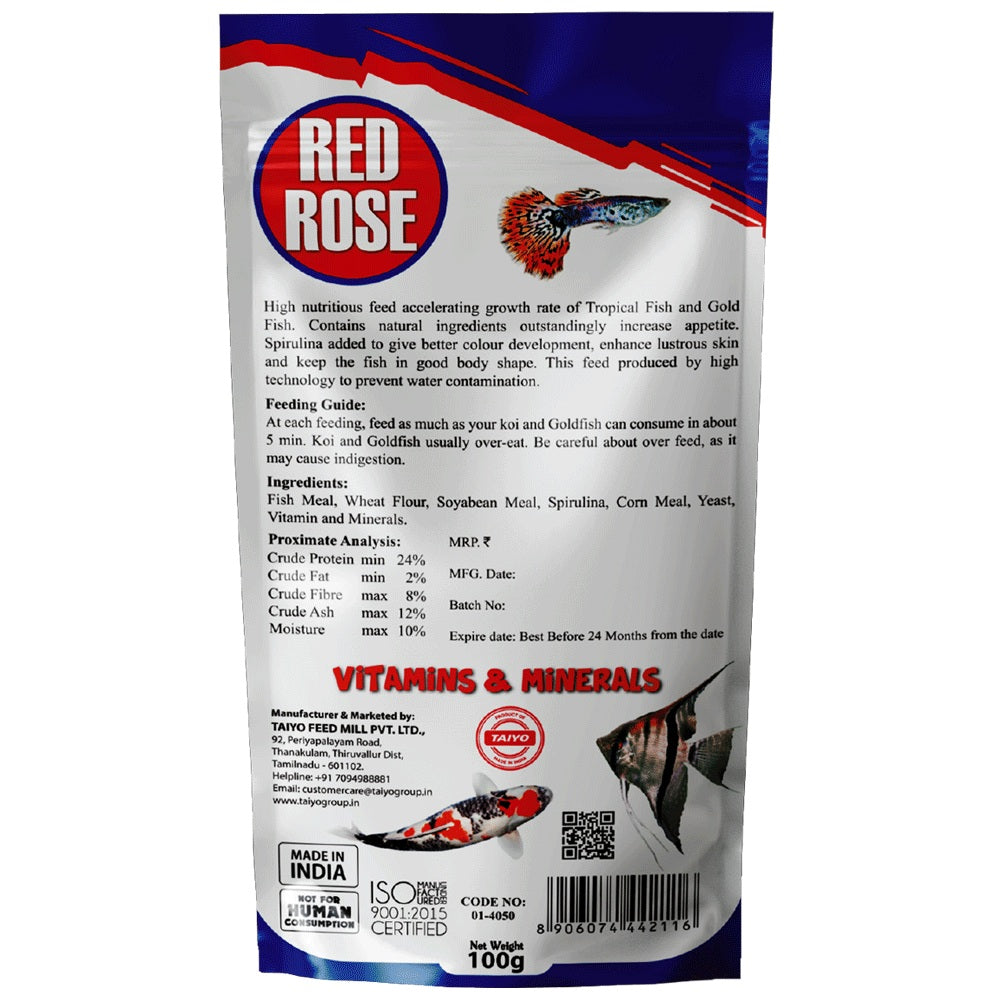 Red Rose Fish Food 100 gram Pouch