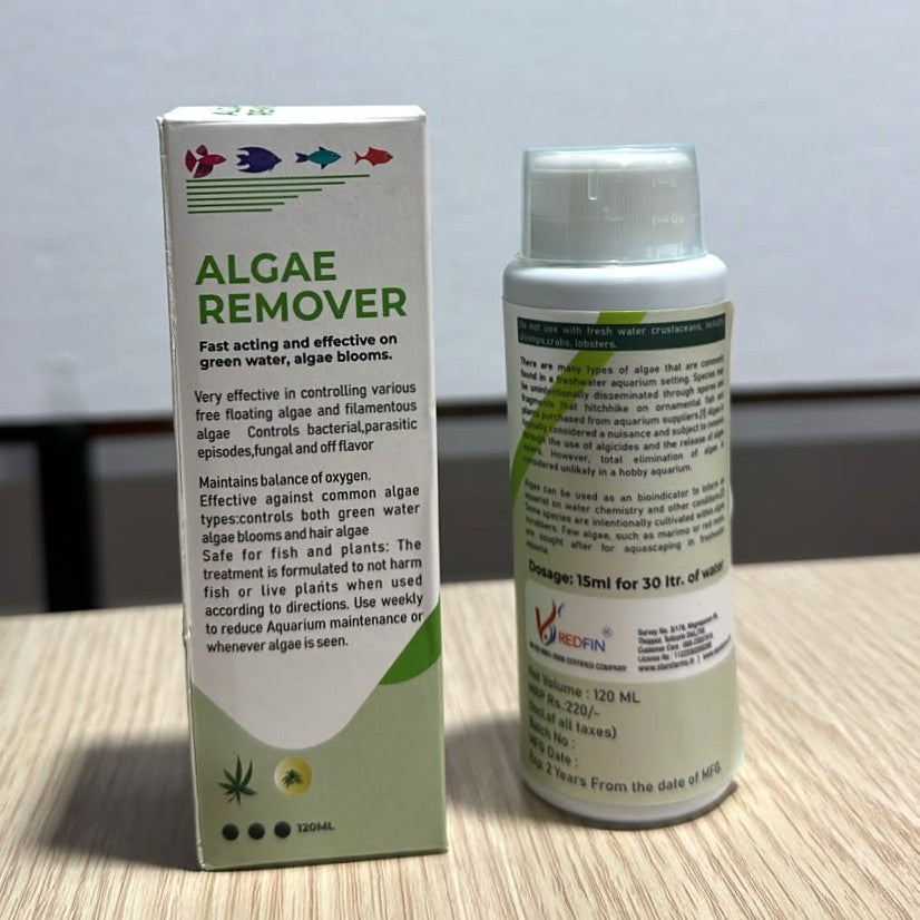 Redfin Algae Remover 120 ml - Fast Acting Green Water Treatment