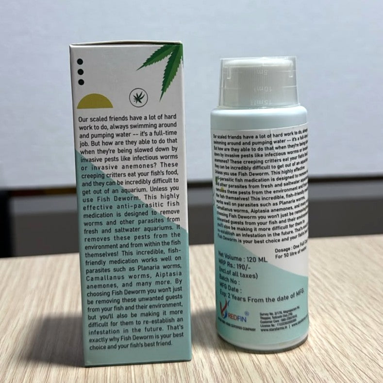 Redfin Fish Deworm 120 ml - Aquatic Anti-Parasitic Medication
