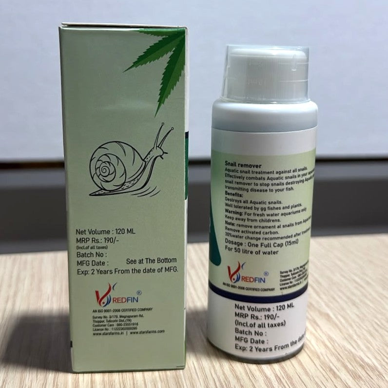 Redfin Snail Remover 120 ml - Effective Aquatic Snail Treatment