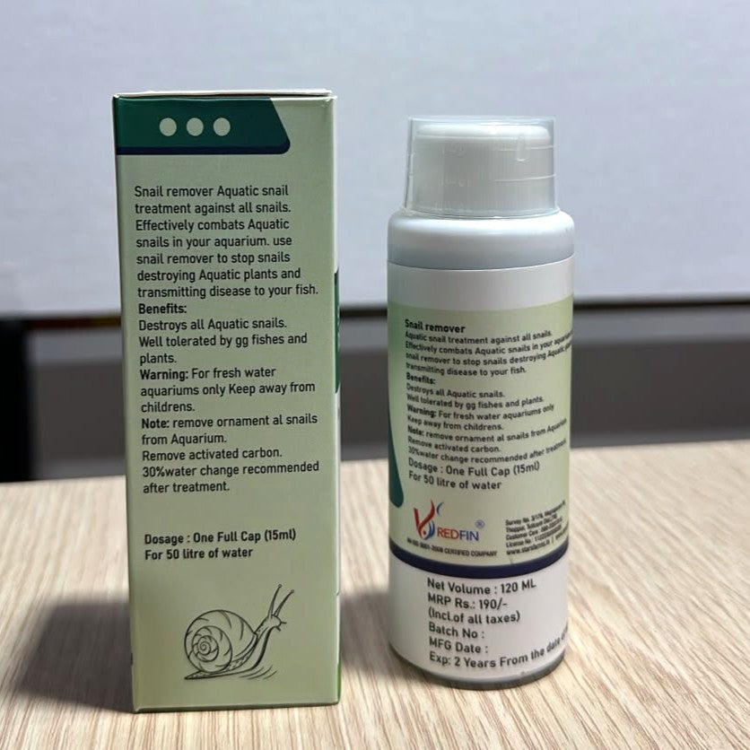 Redfin Snail Remover 120 ml - Effective Aquatic Snail Treatment