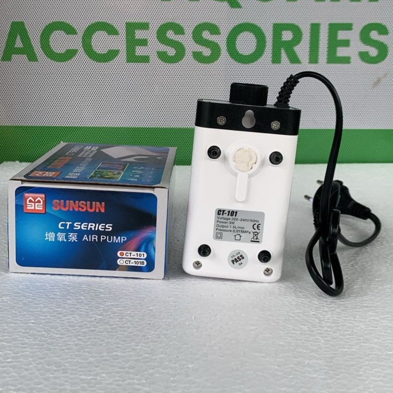 SUNSUN CT-101 - 1 Way Silent Air Aquarium Pump 3 Watts
